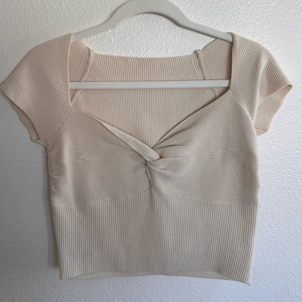 Cream Sweater Top